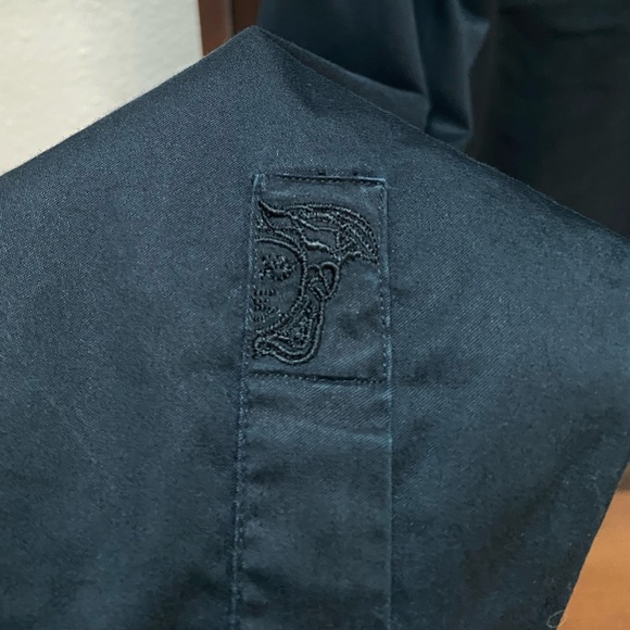 Versace Collection Men’s Trend Fit Button Up in Black (Size 15.5) - Picture 6 of 14